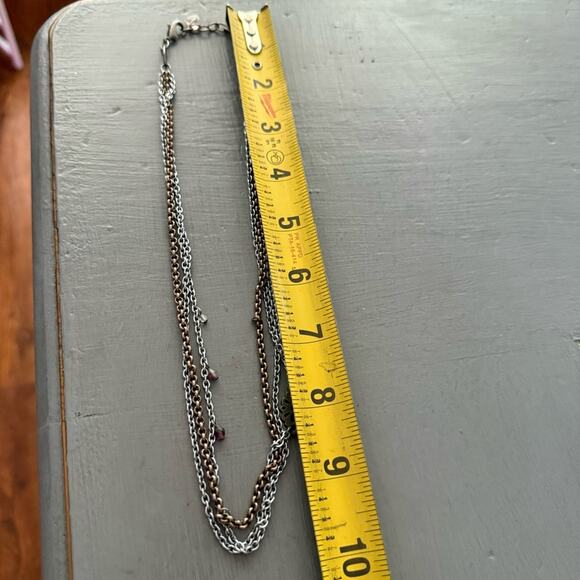 Sabika Multi Chain Chainlink Beaded Necklace - Picture 7 of 10